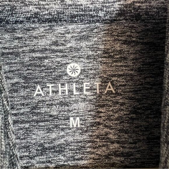 Athleta Gray Blue Pullover Running Wild Colorblock Half Zip Sweater Size M - Picture 5 of 9